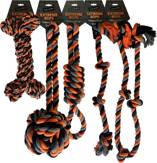 Heavy Duty Rope Dog Toy - 4 Ended Ball