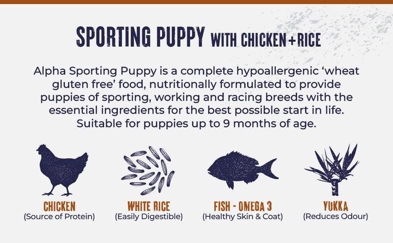 Alpha Sporting Puppy Dry Dog Food ingrediants image
