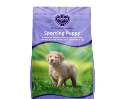 Alpha Sporting Puppy Dry Dog Food bag