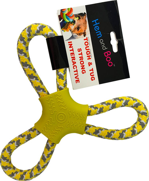 Tug Dog Toy with 3 Loop Rope Flyer