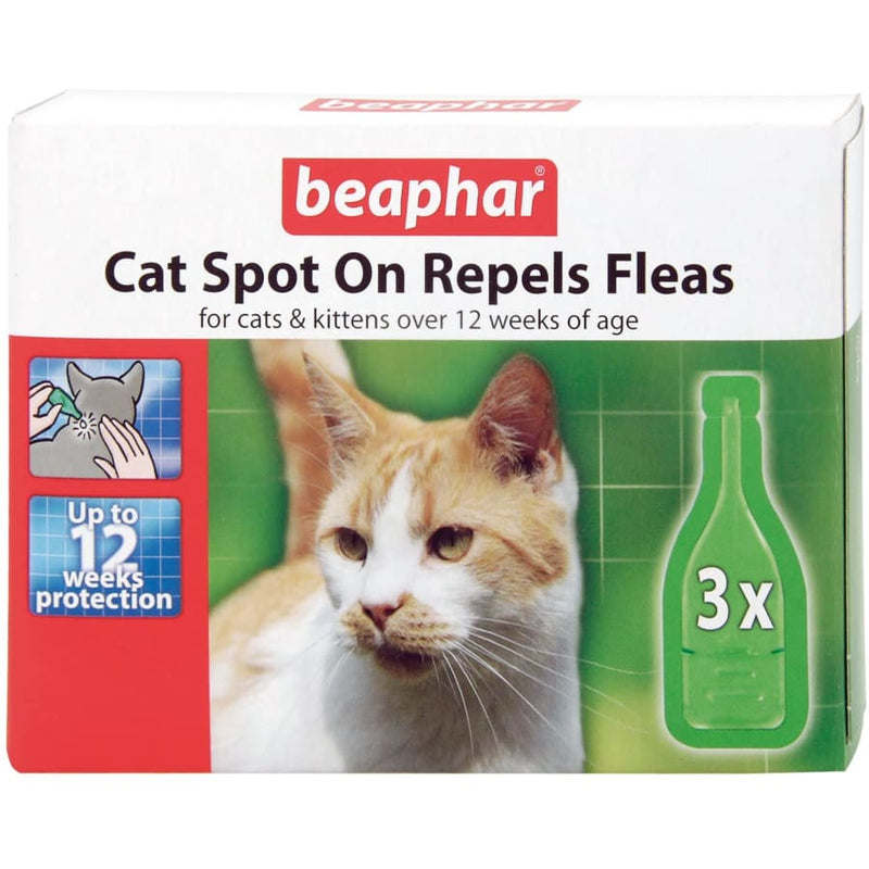 Beaphar Cat Spot On Repels Fleas for Cats and Kittens -Beaphar5012428051439
