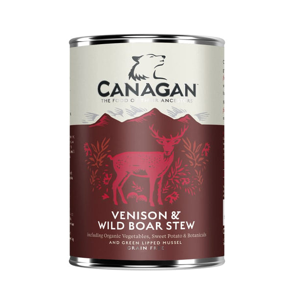 Canagan Venison & Wild Boar Wet Dog Food 400g Can -Canagan5029040020606