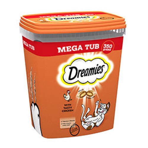 Dreamies Cat Treat Biscuits with Chicken Bulk Mega Tub 350g -Dreamies4008429105234