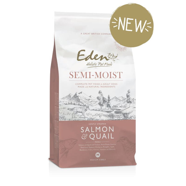 Eden Semi-Moist Salmon and Quail Dog Food - 10Kg Bag -Eden Pet Foods