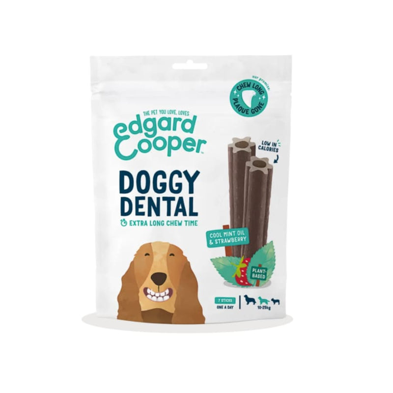 Edgard Cooper Dog Dental Chews Cool Mint and Strawberry Flavour (one a day) 7 Pack -Edgard Cooper5407007142163