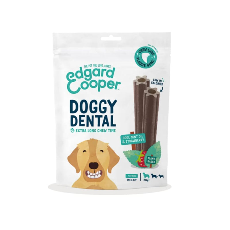Edgard Cooper Dog Dental Chews Cool Mint and Strawberry Flavour (one a day) 7 Pack -Edgard Cooper5407007142170