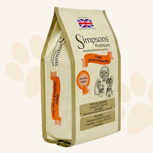 Simpsons Premium Puppy Chicken & Brown Rice Dry Dog Food -Simpsons5060318130238