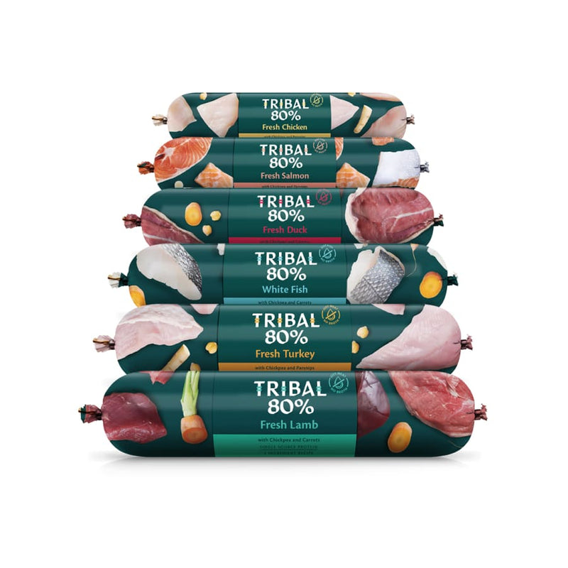 Tribal 80% Fresh Turkey Gourmet Sausage Dog Food -Tribal5060372412059