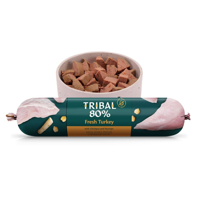 Tribal 80% Fresh Turkey Gourmet Sausage Dog Food -Tribal5060372412059