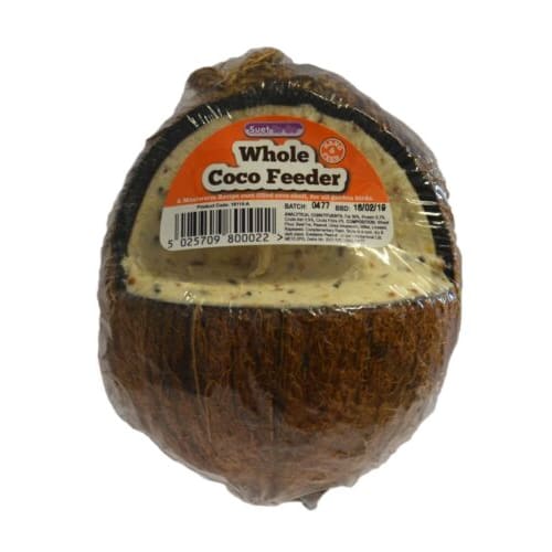Whole Coconut Wild Bird Feeder -Suet to Go5025709800022