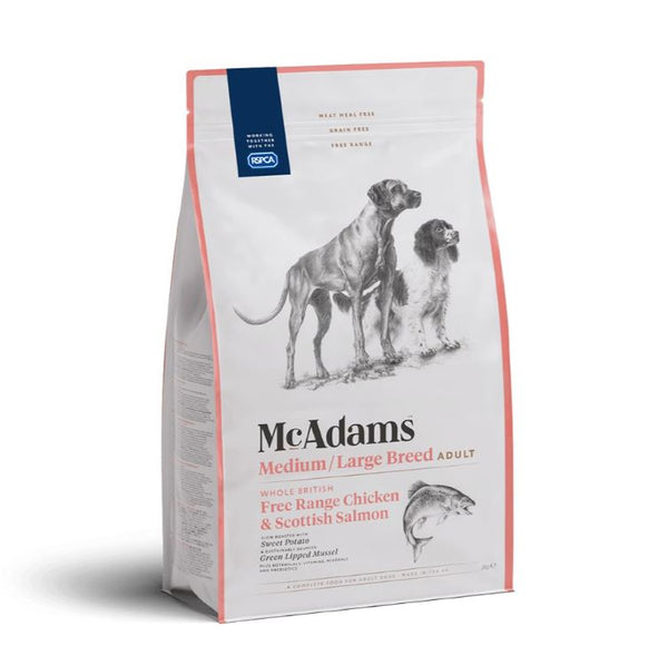 McAdams Medium / Large Breed Free Range Chicken and Salmon Dry Dog Food