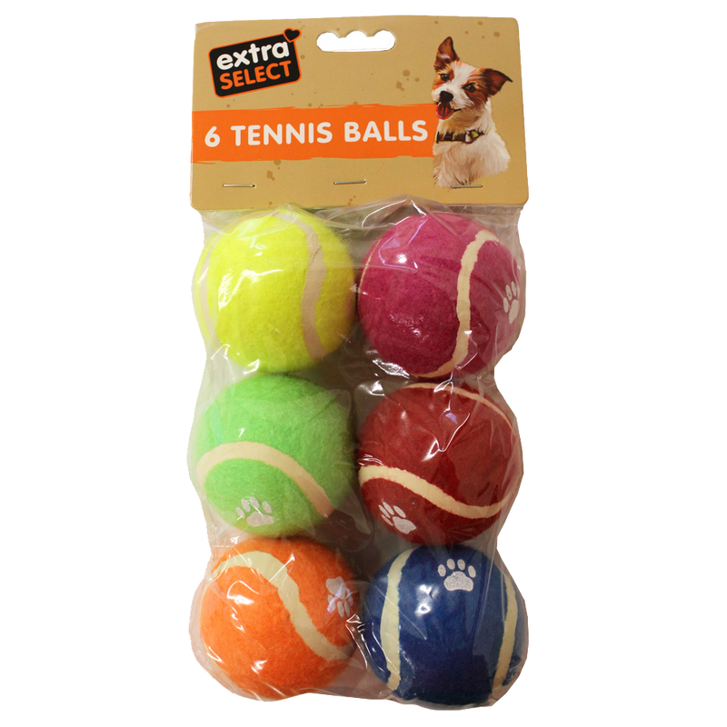 Extra Select 6-Pack of Tennis Balls - Dog Toy