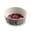 Stylish Pawsitano Safari Elephant Dog Bowl with elephant pattern, durable and easy to clean.