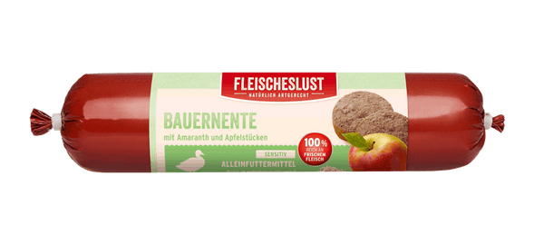 Meatlove Fresh Duck Single Protein Dog Food Roll 800g with Amaranth and Apple