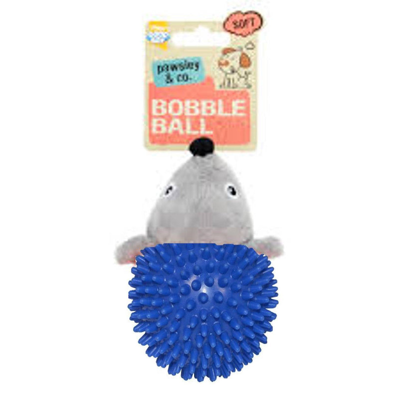 Good Boy Bobble Ball Hedgehog Dog Toy in Navy Blue.