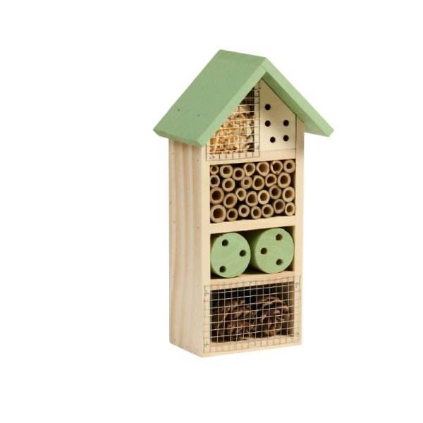 Bug & Bee Home FSC1 for wildlife gardens, wood and bamboo construction, eco-friendly.