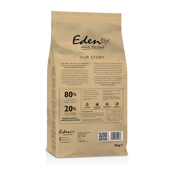 Eden Country Cuisine Working Dog 15kg Dog Food Package