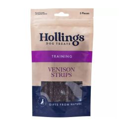Hollings Grain Free Venison Dog Treat Strips 5 Pack