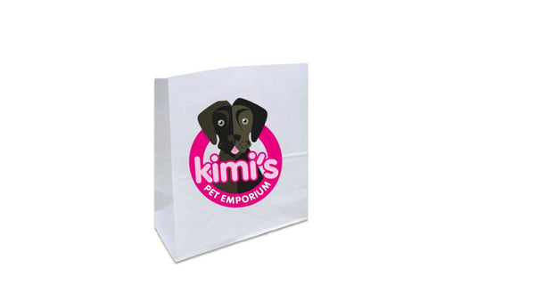 Kimi's Pet Emporium Lucky Dips bag with treats.