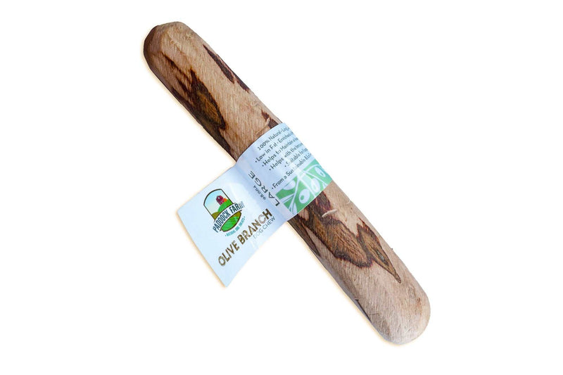 Nova Origins Olive Branch Chew, eco-friendly dog chew made from 100% olive tree branches, suitable for all dogs.