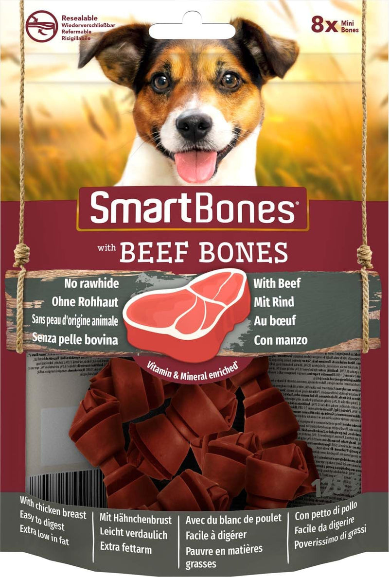 SmartBones Various Flavours Mini Knot Chew-8 Pack