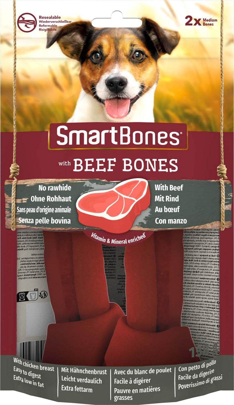 SmartBones Medium Knot Dog Chews (2 Pack) - Rawhide-Free & Dental Health