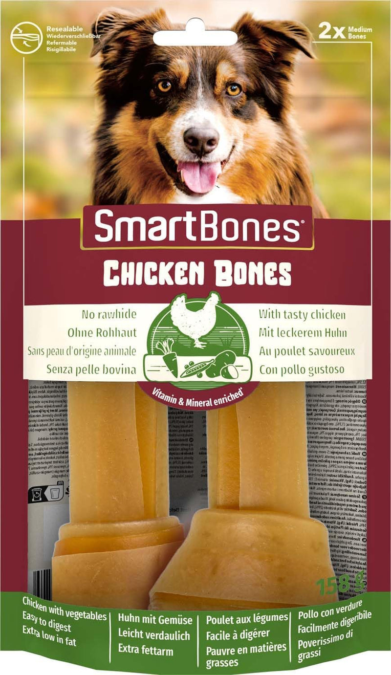 SmartBones Medium Knot Dog Chews (2 Pack) - Rawhide-Free & Dental Health