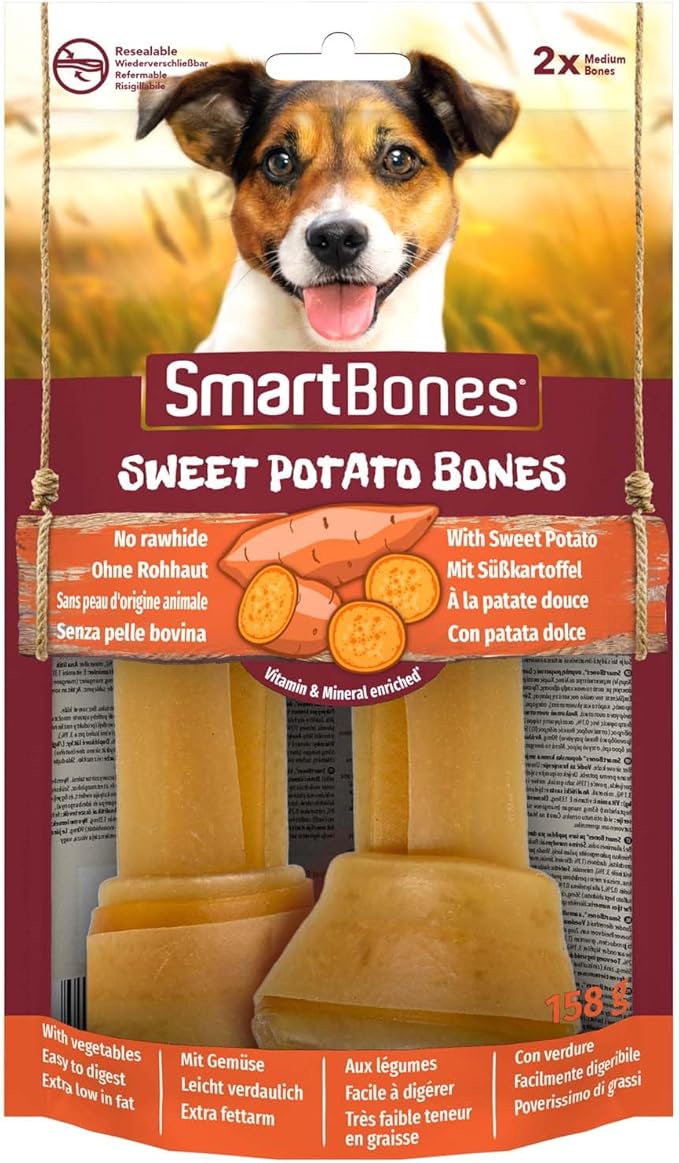SmartBones Medium Knot Dog Chews (2 Pack) - Rawhide-Free & Dental Health