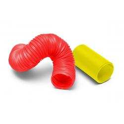Ancol Tuff Tube flexible red and yellow pet tunnel toy for small pets such as hamsters and gerbils