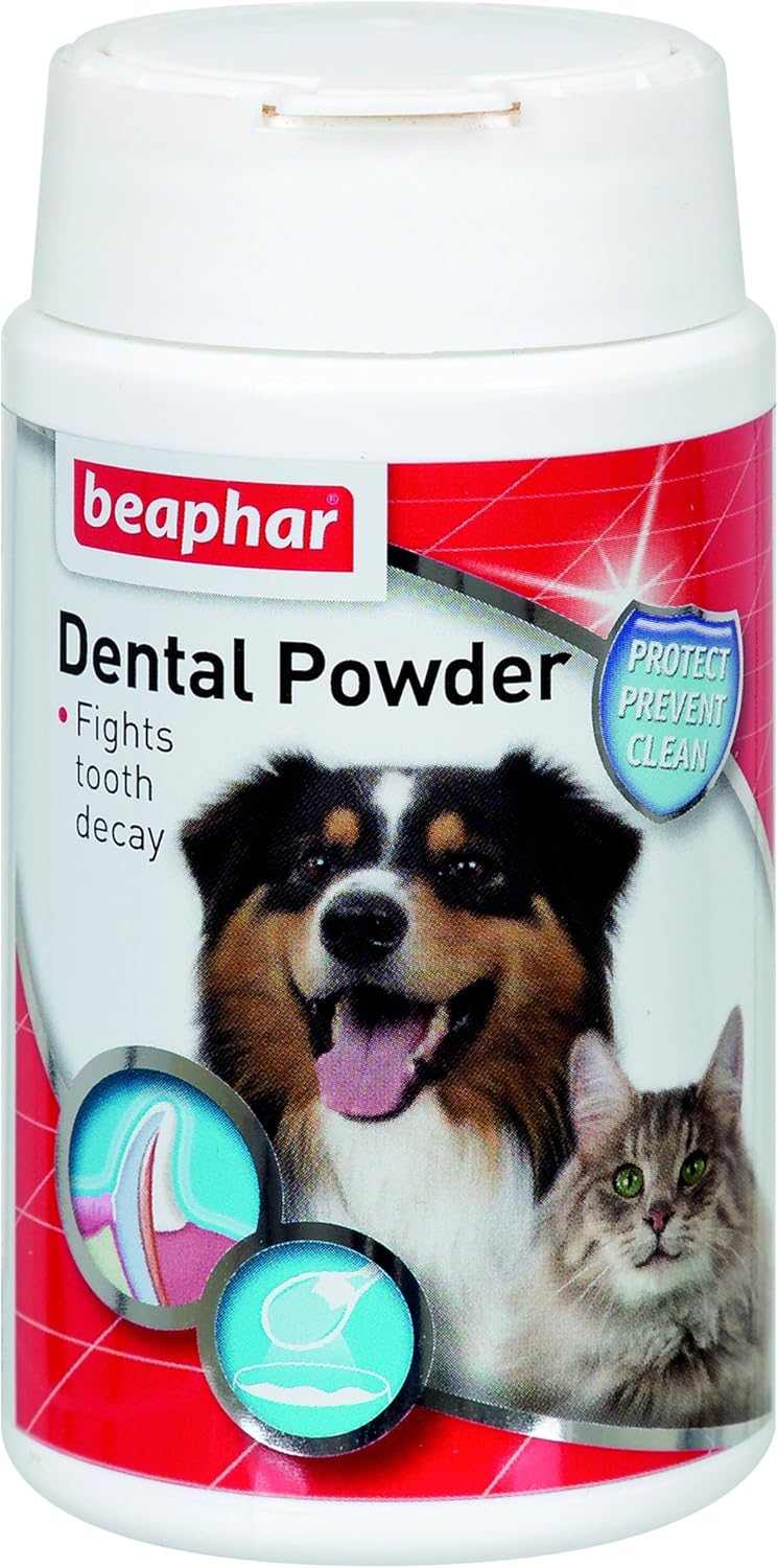 Beaphar Dental Powder: Natural Oral Care for Cats and Dogs 75g Tub - Beaphar8711231122097