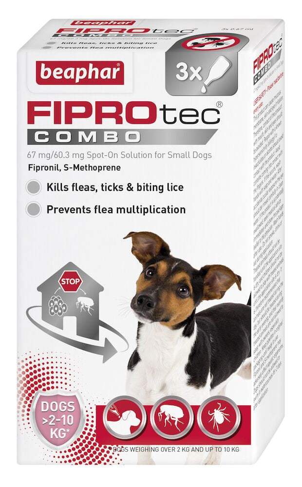 Beaphar FIPROtec COMBO Flea and Tick Spot On Treatment for Small Dogs - Beaphar