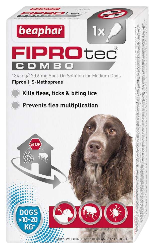 Beaphar FIPROtec COMBO Flea and Tick Spot On Treatment for Small Dogs - Beaphar8711231155