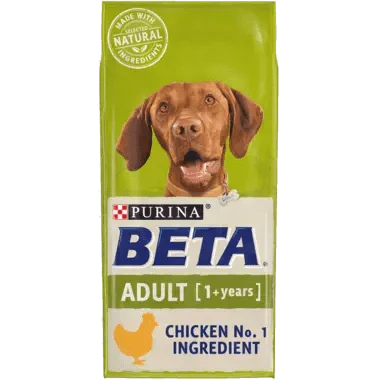 BETA Adult Dry Dog Food Chicken 2Kg with natural ingredients for strong muscles and healthy skin