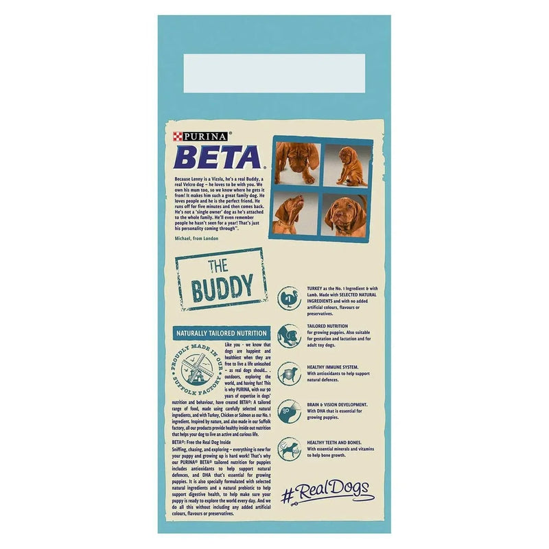 BETA Puppy Dry Dog Food Turkey And Lamb 2kg - Purina07613036470186