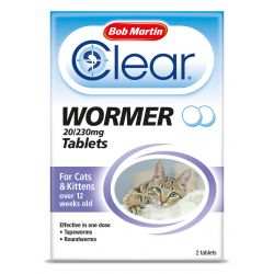 Bob Martin Clear 2in1 Wormer Tablets - Cats & Kittens - Bob Martin5011914202768