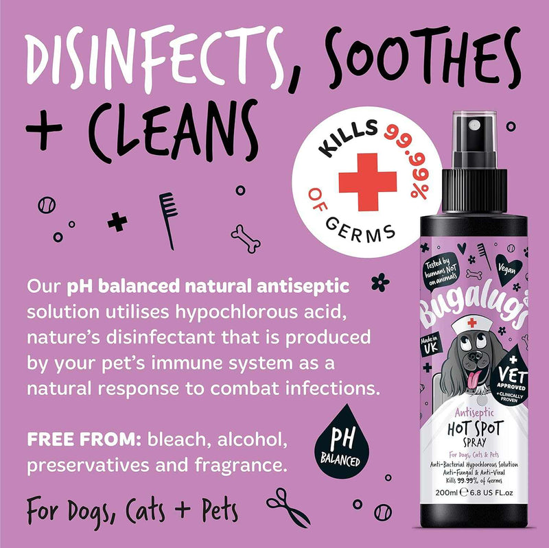 Bugalugs Antiseptic Hot Spot Spray - Bugalugs5056176299583