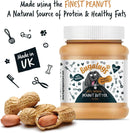 Bugalugs Peanut Butter for Dogs 100% natural roasted peanut dog treat jar with peanuts and healthy fats