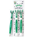 Bugalugs Triple Head Dental Brushes 2 pack for effective dog teeth cleaning with triple bristle heads