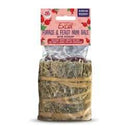 Burgess Excel Forage & Feast mini bale with natural ingredients and tasty toppers for rabbits and small pets