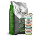 Canagan Free Run Chicken grain-free cat kibble with seafood variety tins bundle