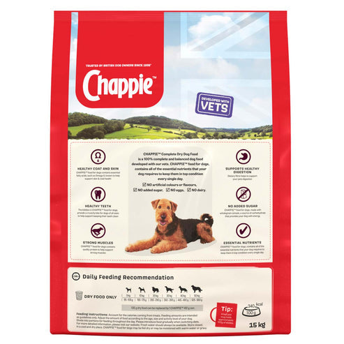 Chappie Chicken Dry Dog Food Pack Rear 