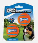 Chuckit Twin Pack Tennis Balls small size bright orange durable dog fetch toy with no squeak and extra-thick core