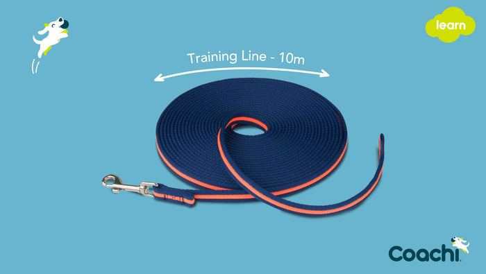 Coachi Waterproof Long Training Line 10m durable dog lead for recall training and all-weather use