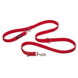 Company of Animals Halti multi-functional red dog training lead with padded handle and double hooks