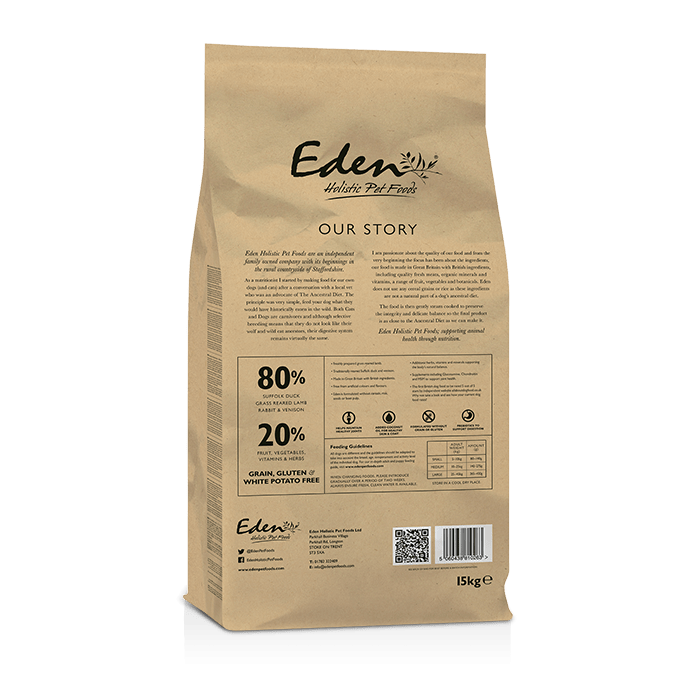 Eden 80 - 20 Country Cuisine Sporting & Working Dog Food - Eden Pet Foods5060438810324