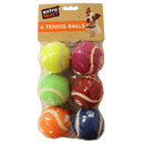 Extra Select 6-Pack colorful durable tennis balls dog toy for fetch and playtime