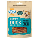 Good Boy Duck and Rice Sticks 70g bag of natural, low-fat dog treats with chewy duck breast meat and rawhide-free recipe