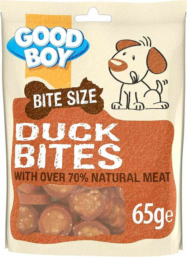 Goodboy Duck Bites Dog Treats 65g Bag - GoodBoy5000239055890