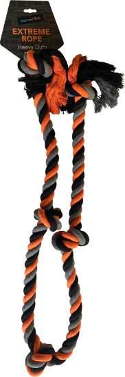 Heavy Duty Rope Dog Toy - 5 Knot 70" Dog Toy - Hem & Boo5055284243785