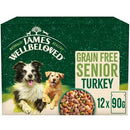 James Wellbeloved Grain Free Senior Turkey with gravy 12 x 90g pouches - James Wellbeloved9003579031384